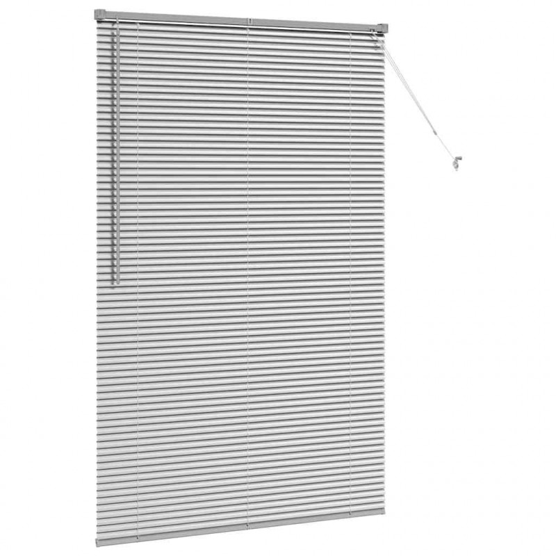 Żaluzje weneckie Srebrny 175 x 110 cm Aluminium