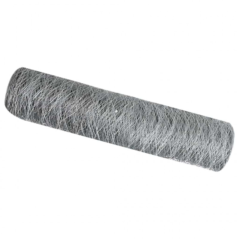 Ogrodzenie heksagonalne Srebrny 0,5 x 10 m Stal galwanizowana