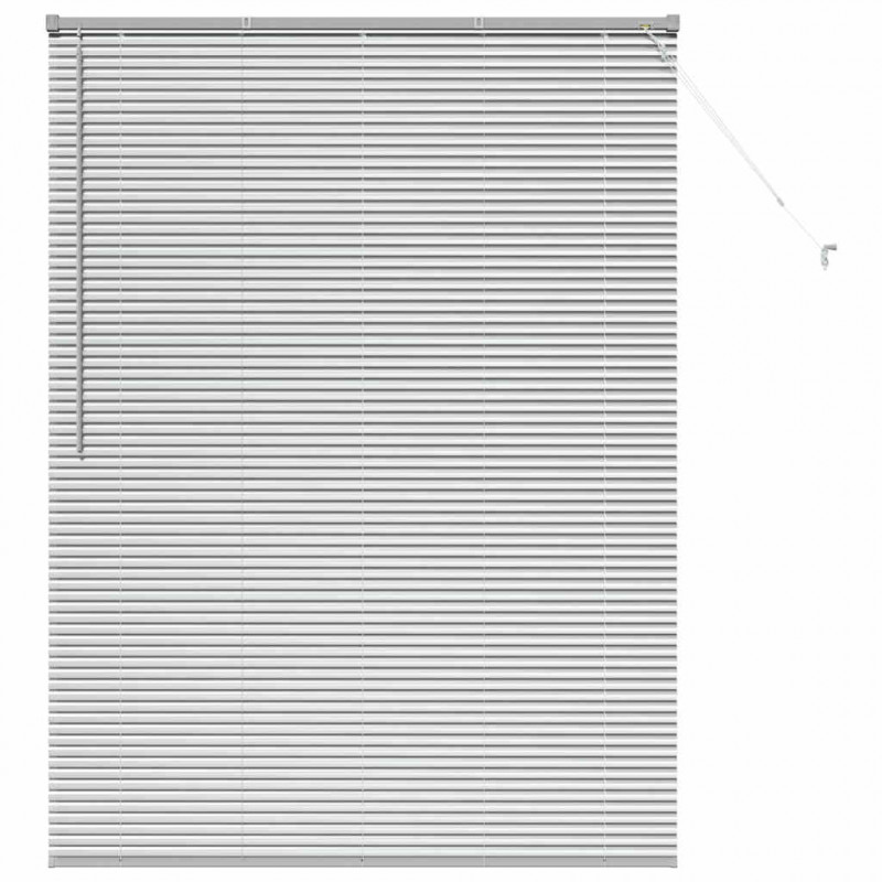 Żaluzje weneckie Srebrny 175 x 130 cm Aluminium