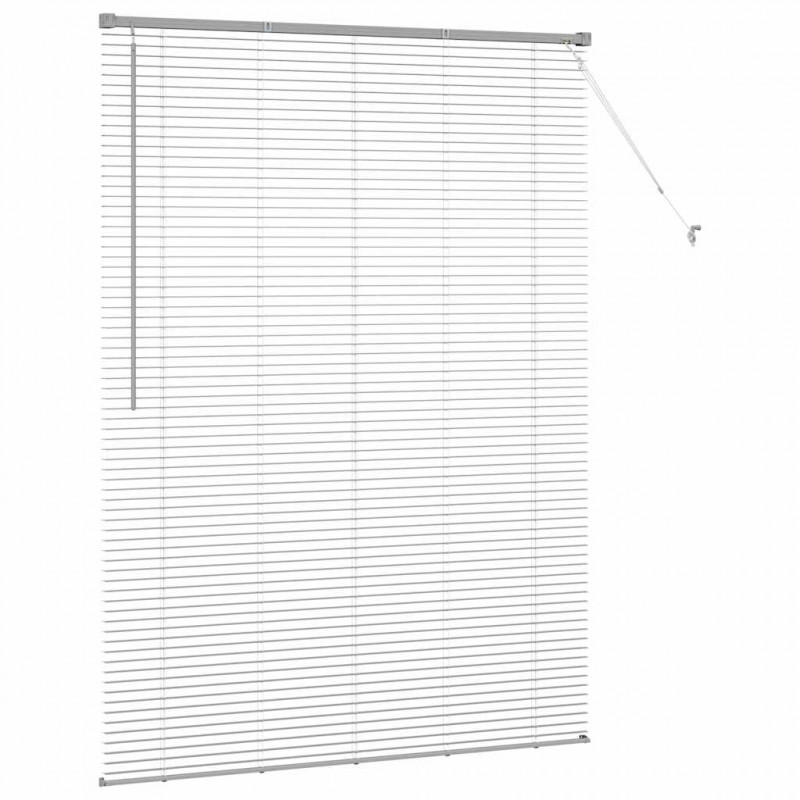 Żaluzje weneckie Srebrny 175 x 135 cm Aluminium