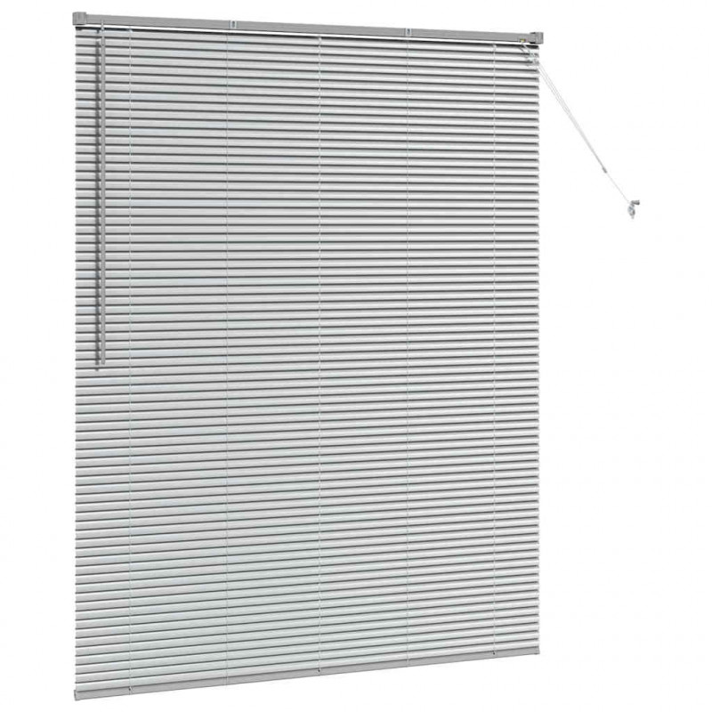 Żaluzje weneckie Srebrny 175 x 140 cm Aluminium