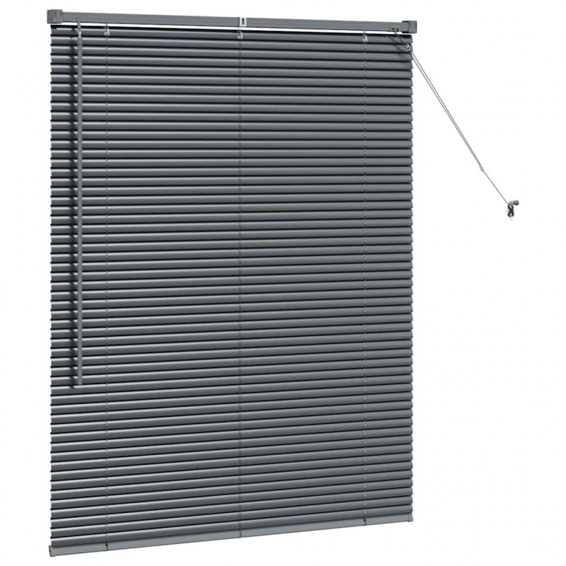 Żaluzje weneckie Ciemnoszary 130 x 105 cm Aluminium