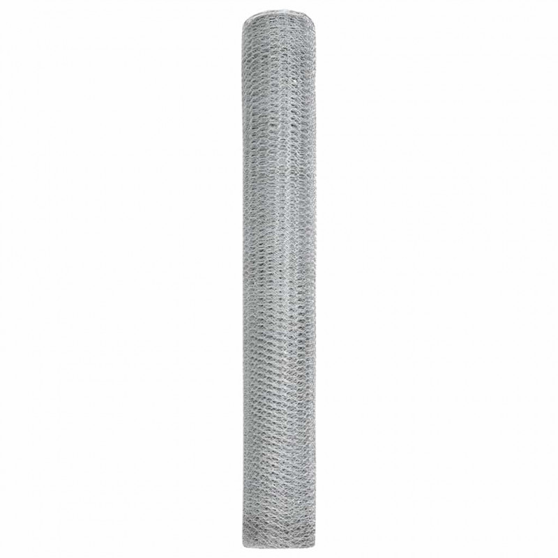 Ogrodzenie heksagonalne Srebrny 1,4 x 10 m Stal galwanizowana