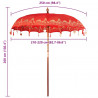 Baliński Parasol Czerwony 215 x 215 x 260 cm