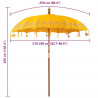 Baliński Parasol Żółty 215 x 215 x 260 cm