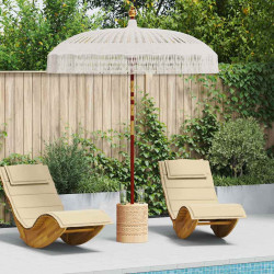 Parasol Makramowy Kremowy 190 x 190 x 260 cm