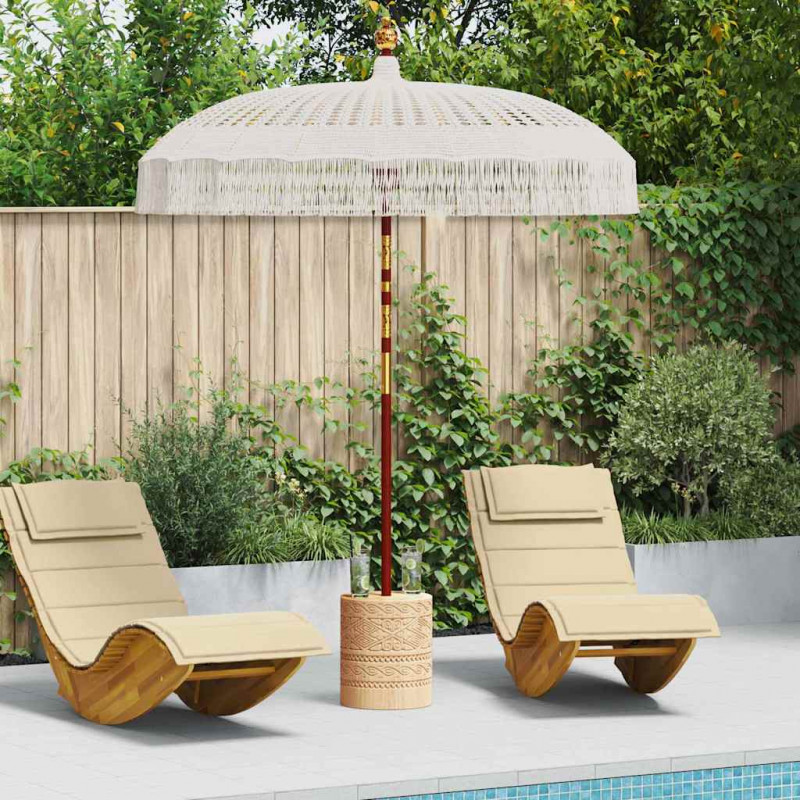 Parasol Makramowy Kremowy 190 x 190 x 260 cm