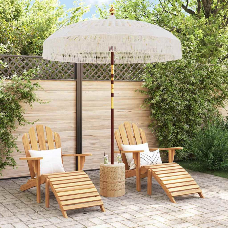 Parasol Makramowy Kremowy 190 x 190 x 260 cm