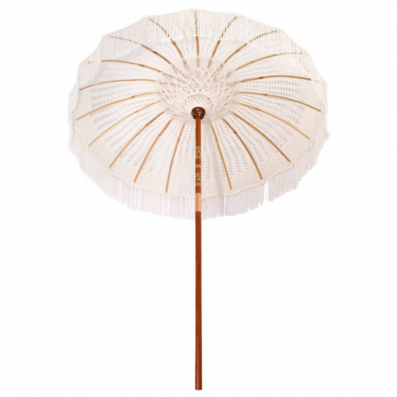 Parasol Makramowy Kremowy 190 x 190 x 260 cm
