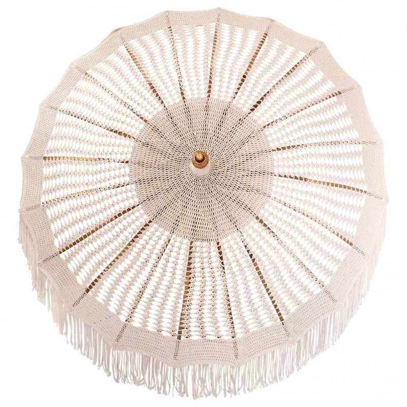 Parasol Makramowy Kremowy 190 x 190 x 260 cm