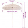 Parasol Makramowy Kremowy 190 x 190 x 260 cm