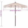 Parasol Makramowy Kremowy 252.5 x 252.5 x 260 cm
