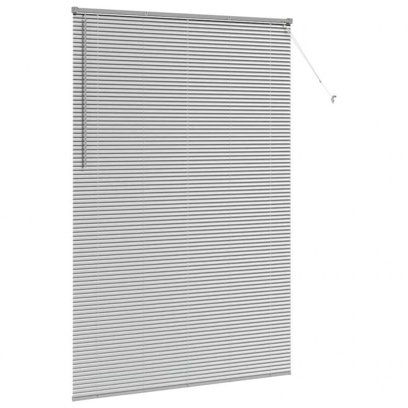 Żaluzje weneckie Srebrny 220 x 145 cm Aluminium