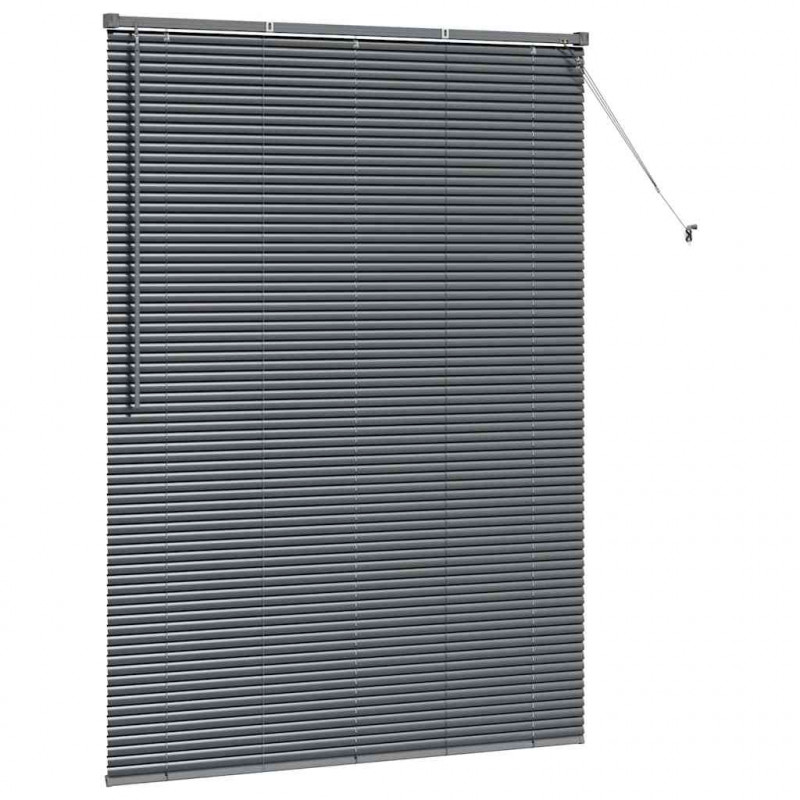Żaluzje weneckie Ciemnoszary 175 x 135 cm Aluminium
