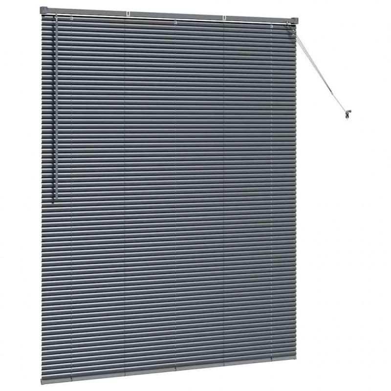 Żaluzje weneckie Ciemnoszary 175 x 145 cm Aluminium