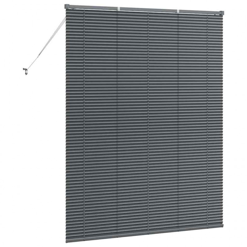 Żaluzje weneckie Ciemnoszary 175 x 150 cm Aluminium