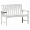 Ławka ogrodowa Biały 120 x 59 x 88 cm HDPE