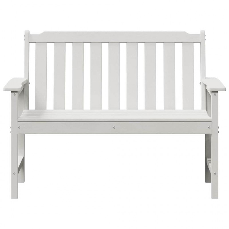 Ławka ogrodowa Biały 120 x 59 x 88 cm HDPE