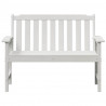 Ławka ogrodowa Biały 120 x 59 x 88 cm HDPE