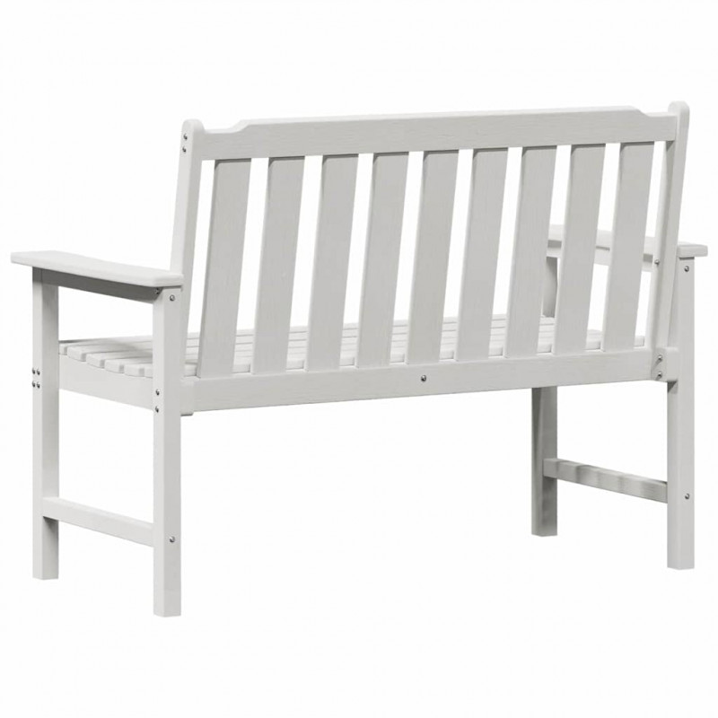 Ławka ogrodowa Biały 120 x 59 x 88 cm HDPE