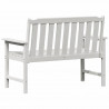 Ławka ogrodowa Biały 120 x 59 x 88 cm HDPE