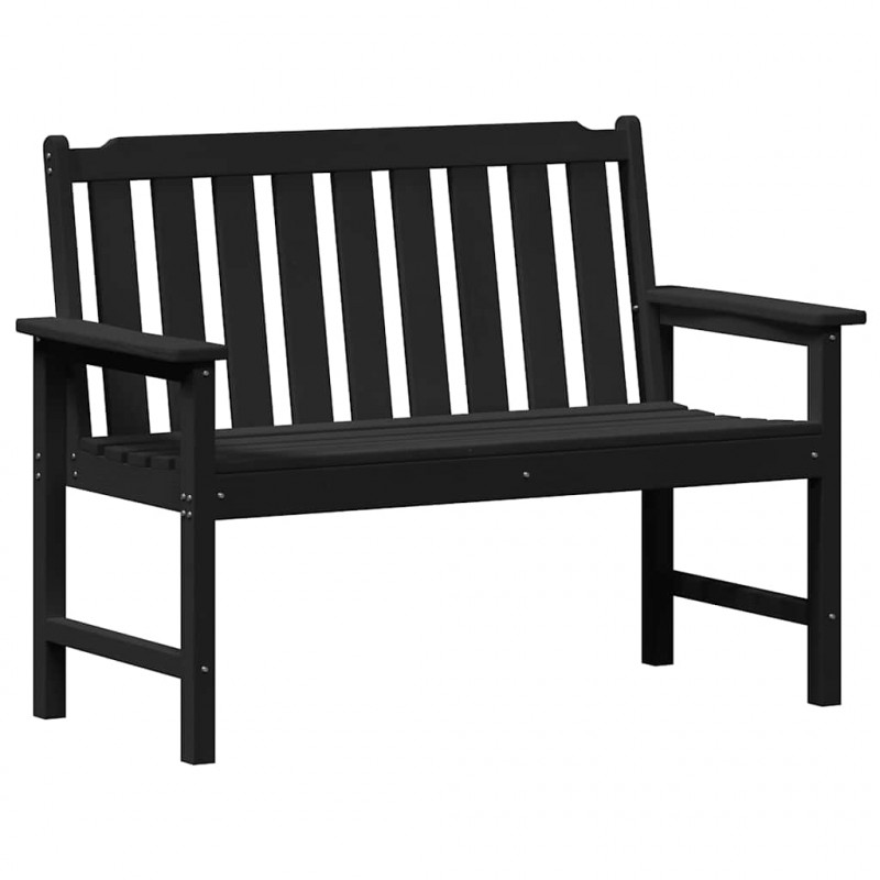 Ławka ogrodowa Czarny 120 x 59 x 88 cm HDPE