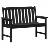 Ławka ogrodowa Czarny 120 x 59 x 88 cm HDPE