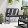 Ławka ogrodowa Czarny 120 x 59 x 88 cm HDPE