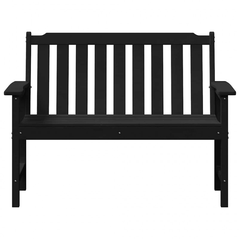 Ławka ogrodowa Czarny 120 x 59 x 88 cm HDPE