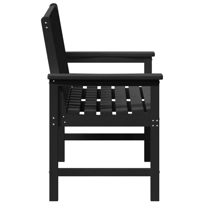 Ławka ogrodowa Czarny 120 x 59 x 88 cm HDPE