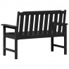 Ławka ogrodowa Czarny 120 x 59 x 88 cm HDPE