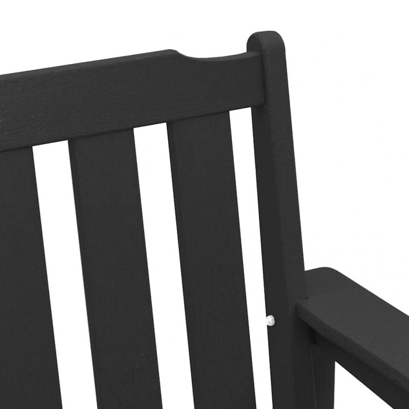 Ławka ogrodowa Czarny 120 x 59 x 88 cm HDPE