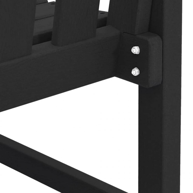 Ławka ogrodowa Czarny 120 x 59 x 88 cm HDPE