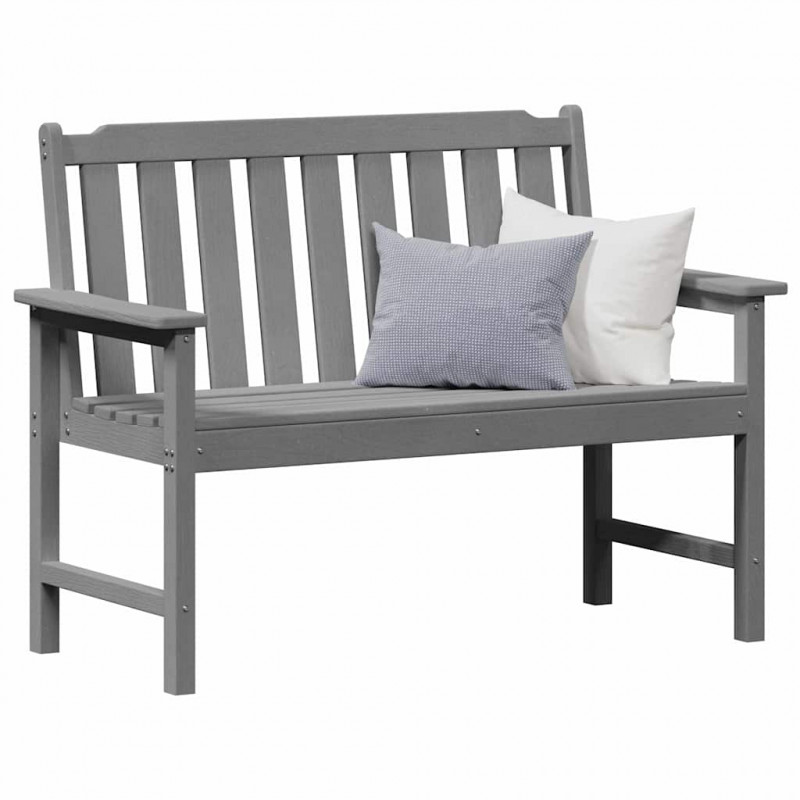 Ławka ogrodowa Jasnoszary 120 x 59 x 88 cm HDPE