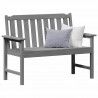 Ławka ogrodowa Jasnoszary 120 x 59 x 88 cm HDPE