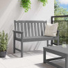 Ławka ogrodowa Jasnoszary 120 x 59 x 88 cm HDPE