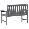 Ławka ogrodowa Jasnoszary 120 x 59 x 88 cm HDPE