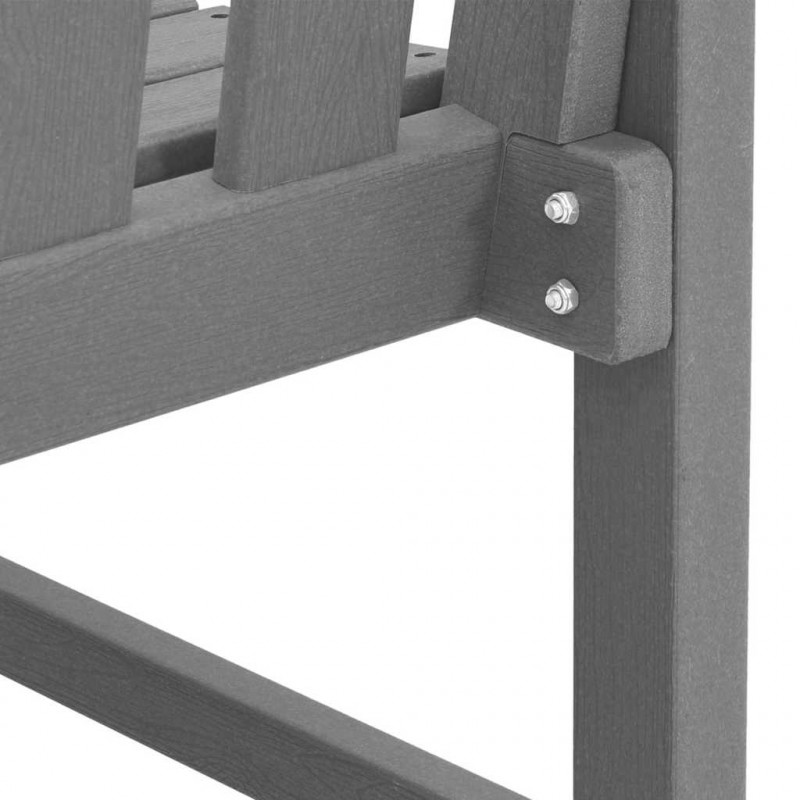 Ławka ogrodowa Jasnoszary 120 x 59 x 88 cm HDPE