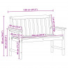 Ławka ogrodowa Jasnoszary 120 x 59 x 88 cm HDPE