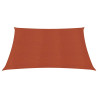 Żagiel przeciwsłoneczny, 160 g/m², terakotowy, 4,5x4,5 m, HDPE