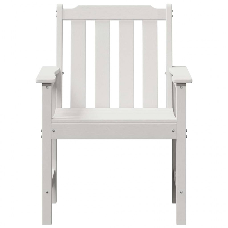 Krzesło jadalne ogrodowe 2 pcs Biały 65,5 x 59 x 88 cm HDPE