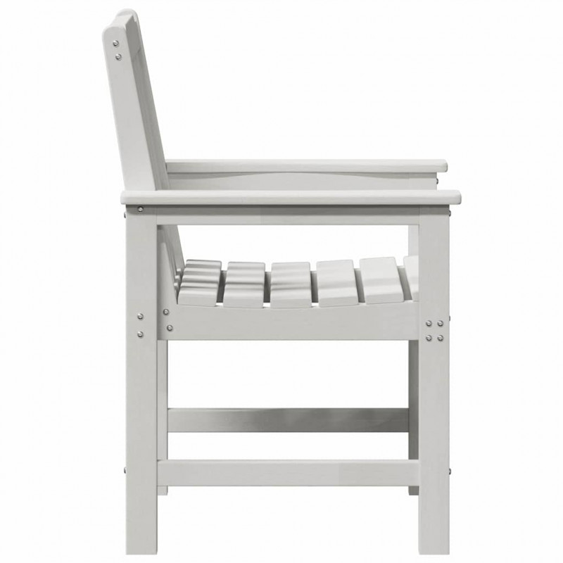 Krzesło jadalne ogrodowe 2 pcs Biały 65,5 x 59 x 88 cm HDPE