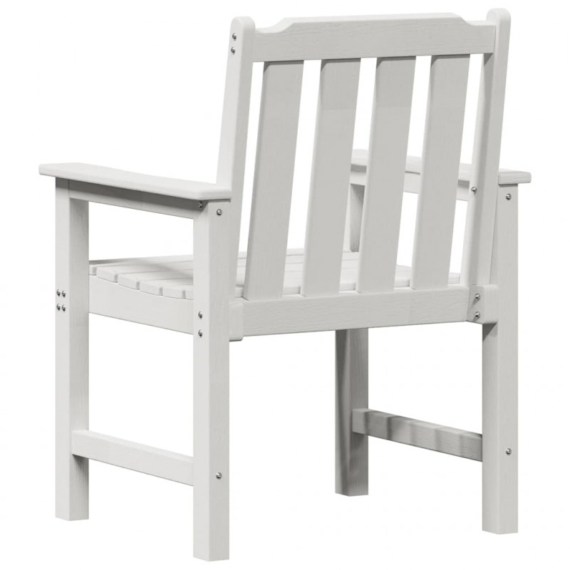 Krzesło jadalne ogrodowe 2 pcs Biały 65,5 x 59 x 88 cm HDPE