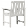 Krzesło jadalne ogrodowe 2 pcs Biały 65,5 x 59 x 88 cm HDPE