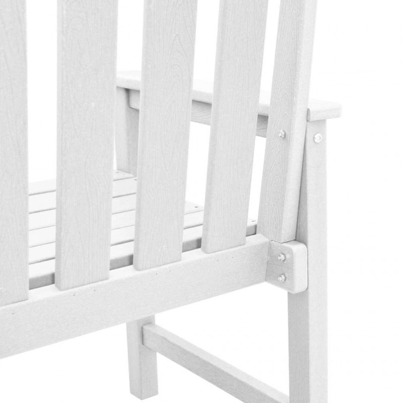 Krzesło jadalne ogrodowe 2 pcs Biały 65,5 x 59 x 88 cm HDPE