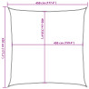 Żagiel przeciwsłoneczny, 160 g/m², terakotowy, 4,5x4,5 m, HDPE