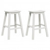 Stołek barowy 2 pcs Biały 52 x 43 x 73,5 cm HDPE