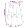 Stołek barowy 2 pcs Biały 52 x 43 x 73,5 cm HDPE