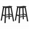 Stołek barowy 2 pcs Czarny 52 x 43 x 73,5 cm HDPE