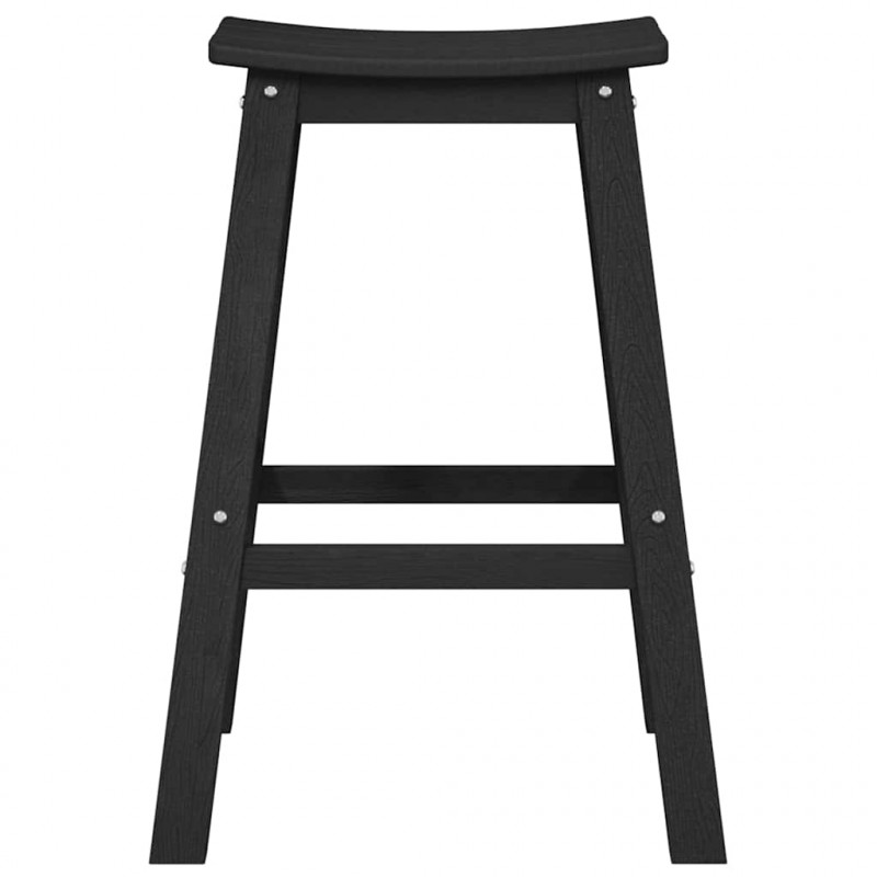 Stołek barowy 2 pcs Czarny 52 x 43 x 73,5 cm HDPE